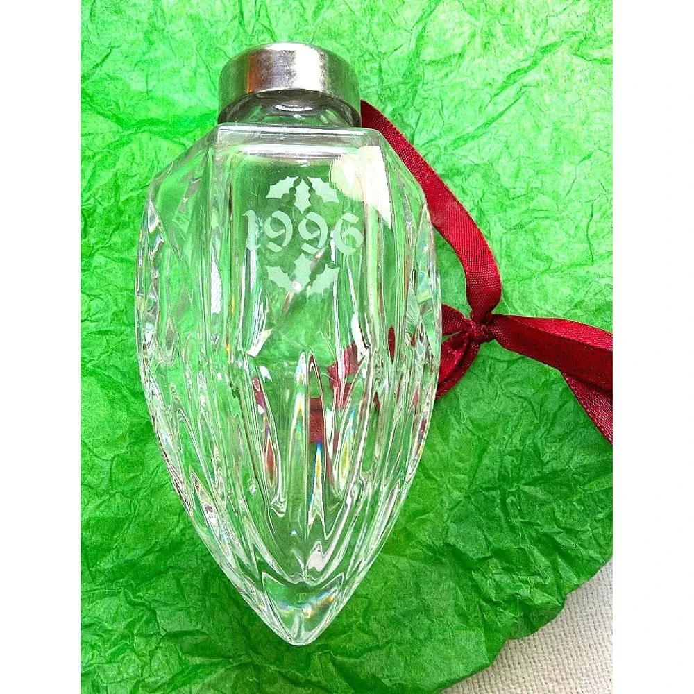 Waterford Crystal Ornament 1996 Vintage Holiday Festive Luxury Collectible